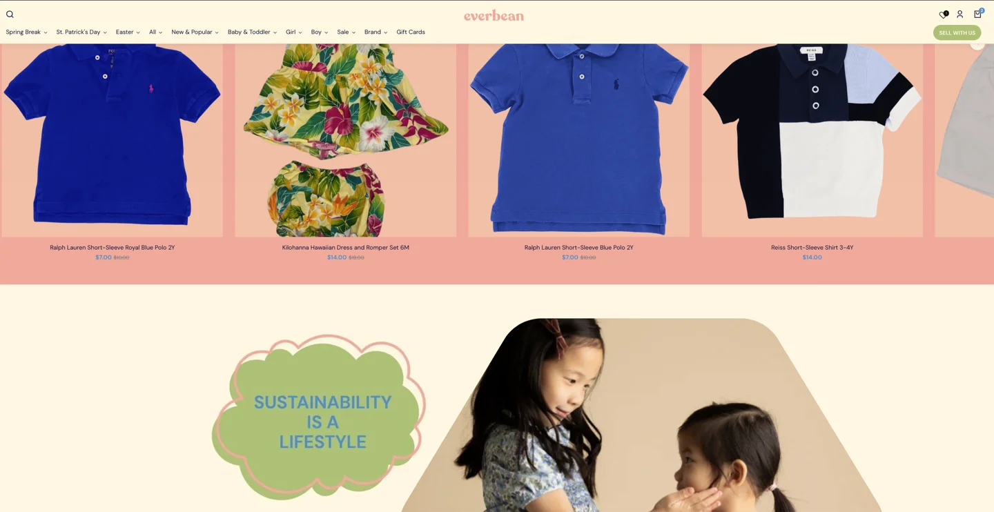 Everbean Kids - Children's E-Commerce